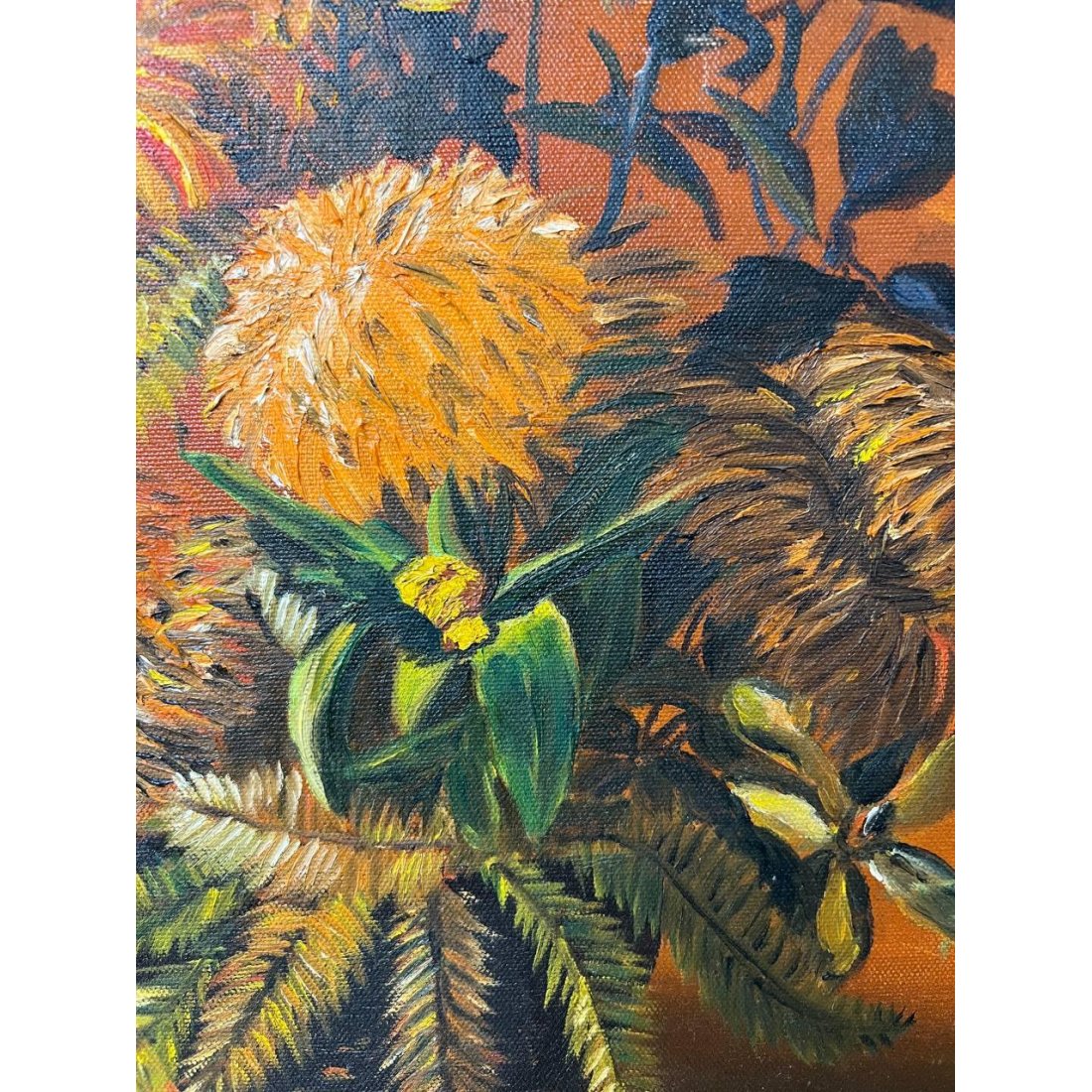 Vintage Oil Painting Still Life – Signed Anne Grande 1967 – Framed Floral Artwork - Photo3 Vintage Oil Painting Still Life – Signed Anne Grande 1967 – Framed Floral Artwork - Buy