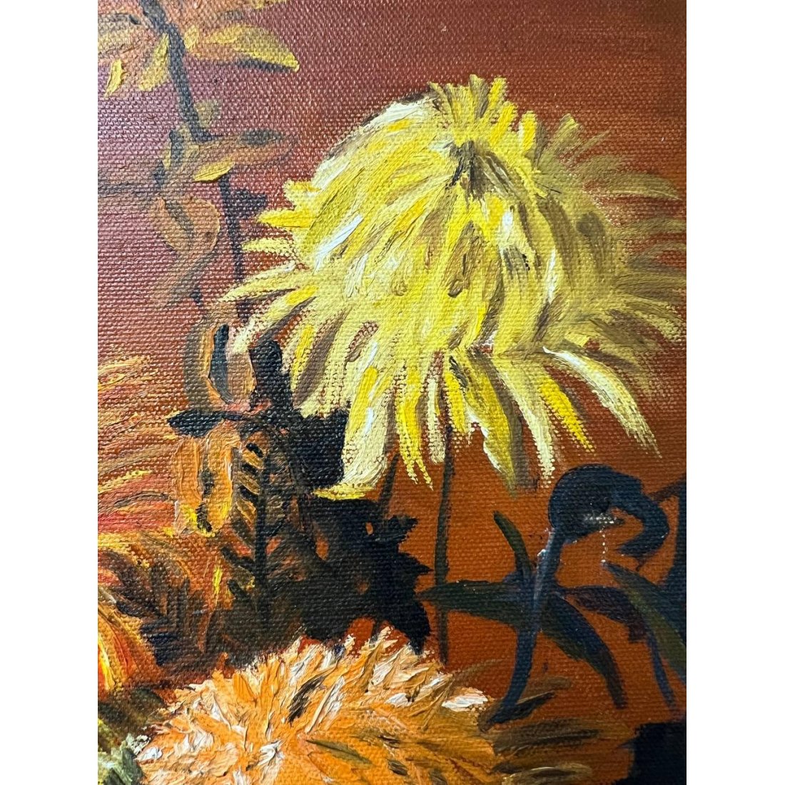 Vintage Oil Painting Still Life – Signed Anne Grande 1967 – Framed Floral Artwork - Photo4 Vintage Oil Painting Still Life – Signed Anne Grande 1967 – Framed Floral Artwork