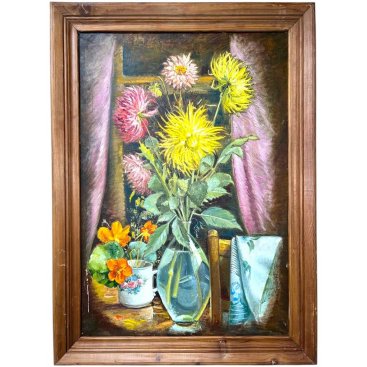 Still Life with Dahlias and Nasturtiums (Test) - Buy