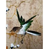 Japanese Painting on Fabric – Signed with Seal – Framed Artwork - Photo3 Japanese Painting on Fabric – Signed with Seal – Framed Artwork - Buy