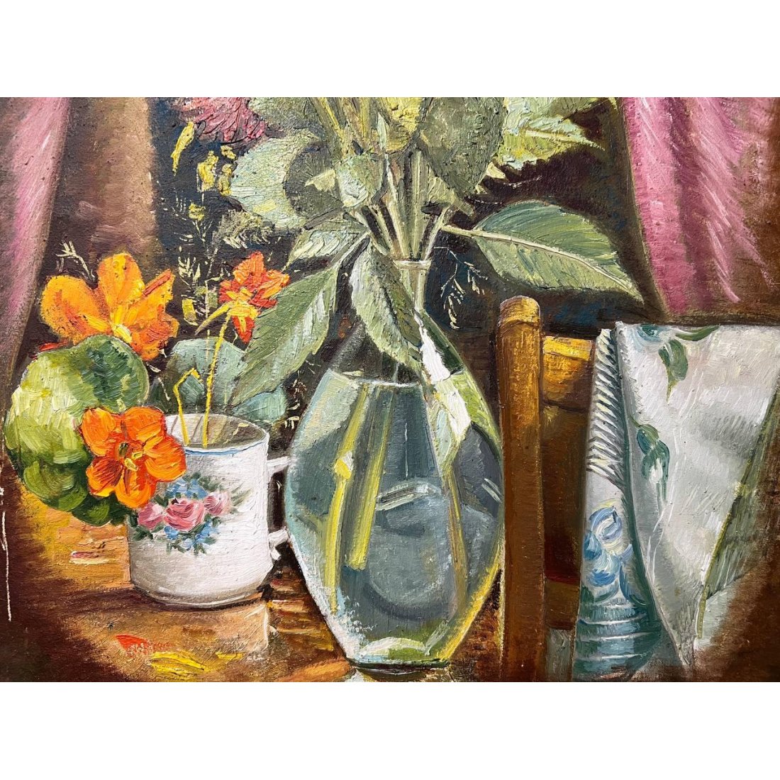 Still Life with Dahlias and Nasturtiums (Test) - Photo4 Still Life with Dahlias and Nasturtiums (Test)