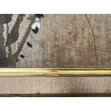 Japanese Painting on Fabric – Signed with Seal – Framed Artwork - Photo6 Japanese Painting on Fabric – Signed with Seal – Framed Artwork